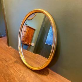 简约经典镜子，金色木质边框，20世纪70年代