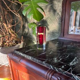 Flavio Poli设计的刻面穆拉诺玻璃Sommerso花瓶，意大利，20世纪70年代，品相极佳