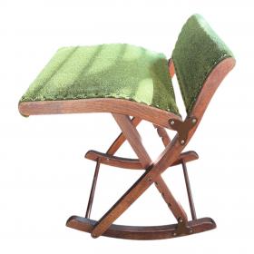 20世纪60年代中古脚踏，绿色天鹅绒面，四档可调