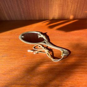 约1915年新艺术风格黄铜手持镜