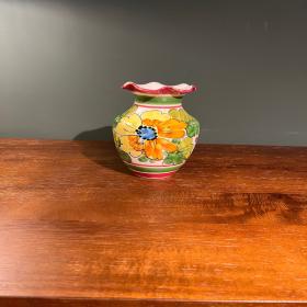 中古时期手绘德鲁塔工作室陶瓷马约利卡花瓶，意大利制造