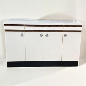 Niestrath 厨房餐边柜 - 20世纪60年代 Mid Century Modern 厨房家具，Resopal贴面木材，镀铬门把手