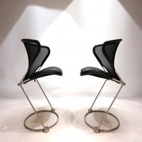 赫伯特·奥尔设计，Wilkhahn Nuvola 会议/餐椅两件套，1980年