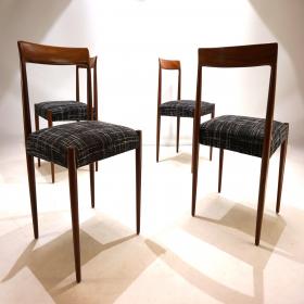 Lübke 柚木餐椅四件套，1960年代