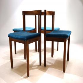 Asko Finland Tectonia 餐椅四件套，Jussi Peippo 设计，1960年代