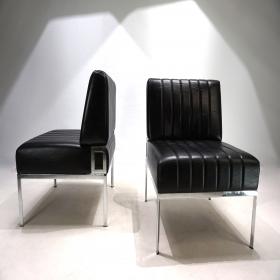 Stoll Giroflex 皮革休闲椅两件套，1970年代