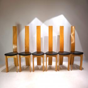 Tranekaer Iris餐椅六件套，Bob van der Berghe设计，1980年代