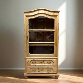 古董展示柜 | 威廉敏娜风格，约1860年 | 云杉木 | 原装锁具和配件