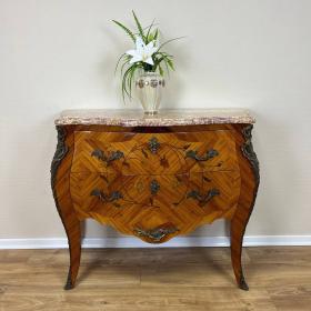 精美斗柜 | 路易十五风格 | 榆木 | 大理石台面