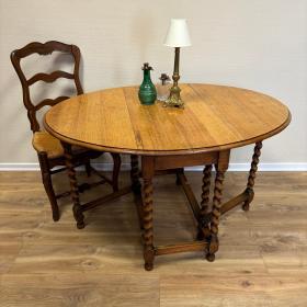 英式门腿桌 | 橡木 | 椭圆形折叠桌
