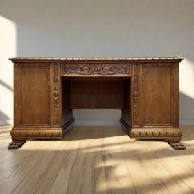 复古书桌 | 新文艺复兴风格 | 1950年代 | 胡桃木