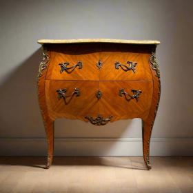 古董斗柜 | 法国19世纪 | 大理石 & 黄铜