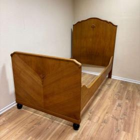 古董床 | 青年风格，约1920年 | 橡木