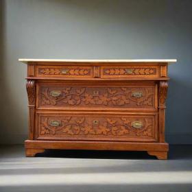 古董五斗橱 | 约1900年新艺术风格 | 德国