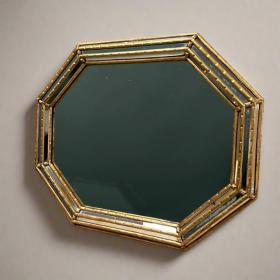 LaBarge 优雅壁镜 | 意大利中古时期 | 镀金木质