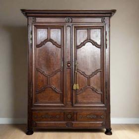 古董衣柜 | 实心橡木 | 洛林 约1780年 | 榫卯结构