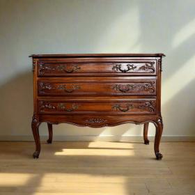 古董斗柜 | 路易十五风格，约1900年 | 胡桃木与黄铜